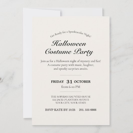 Spooky Forest Halloween Kaart (Achterkant)