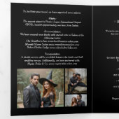 Spooky Forest Haunted Castle Wedding 6-Photo Drieluik Uitnodiging (Binnenzijde eerst)