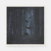 Spooky Forest in Night Halloween Servet (Voorkant)