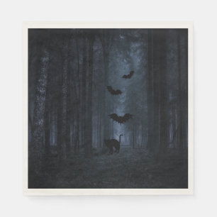 Spooky Forest in Night Halloween Servet