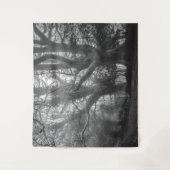 Spooky Forest zwart-wit fotografie Wandkleed (Voorkant)
