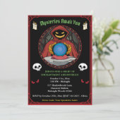 Spooky Fortune Teller Fantasy Gothic Halloween Kaart (Staand voorkant)