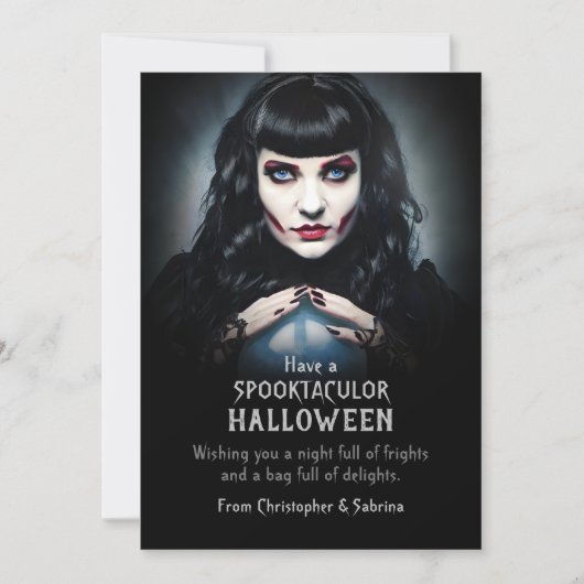 Spooky Fortune Teller Halloween Groet Feestdagenkaart (Voorkant)