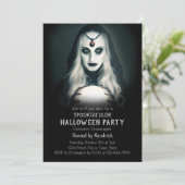 Spooky Fortune Teller Halloween Kostuum Party Kaart (Staand voorkant)