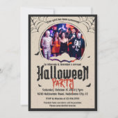 Spooky Foto Halloween Party Kaart (Voorkant)