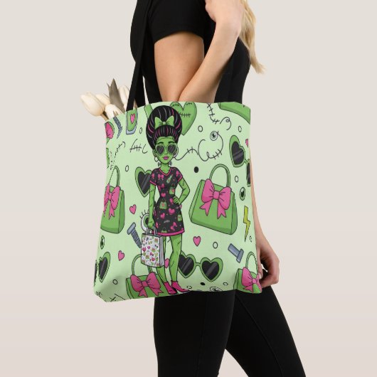 Spooky Frankenstein Creepy Monster For Halloween Tote Bag (Dichtbij)