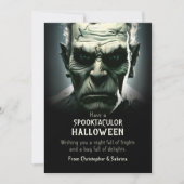 Spooky Frankenstein's Monster Halloween Groet Feestdagenkaart (Voorkant)