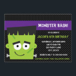 Spooky Friend Halloween Birthday Uitnodiging<br><div class="desc">Frankenstein nodigde perfect uit voor een uitnodiging voor een Halloween verjaardag.  Overeenkomende items beschikbaar op laptopafdrukbare printers</div>