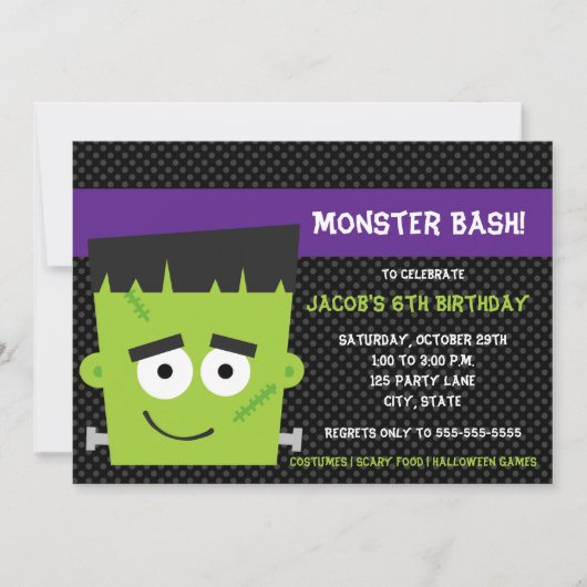 Spooky Friend Halloween Verjaardag Uitnodiging (Voorkant)