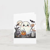 Spooky Friends Schattige Halloween Ghost Pumpkin M Kaart (Voorkant)