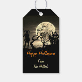 Spooky Full Moon Cadeaulabel