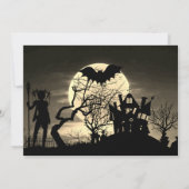 Spooky Full Moon Halloween Party Invitation Kaart (Achterkant)