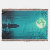 Spooky Full Moon Night Design Deken (Voorkant)