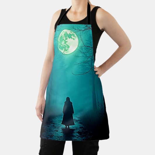 Spooky Full Moon Night Design Schort (Insitu)