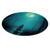 Spooky Full Moon Night Design Snijplank (Hoek)