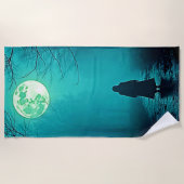 Spooky Full Moon Night Design Strandlaken (Voorkant)