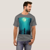 Spooky Full Moon Night Design T-shirt (Voorkant volledig)