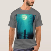 Spooky Full Moon Night Design T-shirt (Voorkant)