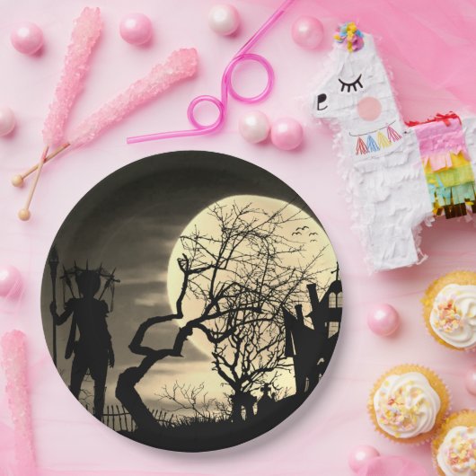 Spooky Full Moon Paper-Bord Papieren Bordje (Feest)