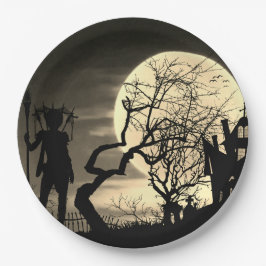 Spooky Full Moon Paper-Bord Papieren Bordje