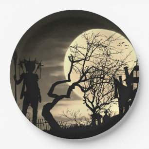 Spooky Full Moon Paper-Bord Papieren Bordje