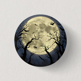Spooky Full Moon Ronde Button 3,2 Cm