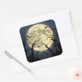 Spooky Full Moon Vierkante Sticker (Envelop)