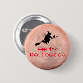Spooky Full Moon Witch Pin Button (Voorkant /achterkant)