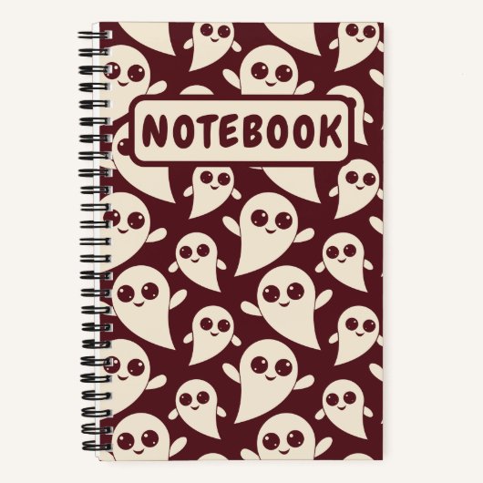 Spooky Fun en Leuke Geesten voor Halloween Notitieboek (Voorkant)