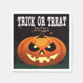 Spooky Fun Evil Pumpkin Trick or treat Servet (Voorkant)