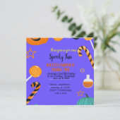 Spooky Fun Ghost Halloween sjabloon Uitnodiging (Staand voorkant)