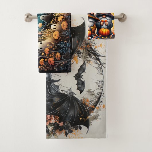 Spooky Fun Halloween Badhanddoek Set Bad Handdoek (Insitu)