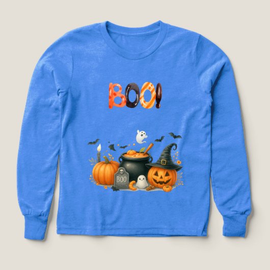 Spooky Fun Halloween BOO Kinder T-shirt met spoken (Voorkant)