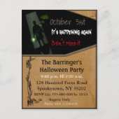 Spooky Fun Halloween Briefkaart Invitation (Voorkant)