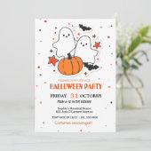 Spooky Fun Halloween Kostuum Party Uitnodiging (Staand voorkant)