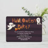 Spooky Fun Halloween Party - Ghosts & Witches Pet Kaart (Staand voorkant)