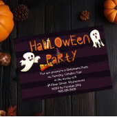 Spooky Fun Halloween Party - Ghosts & Witches Pet Kaart