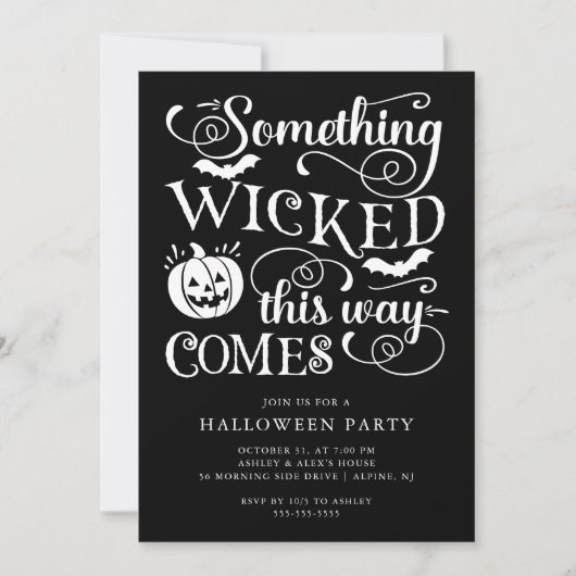 Spooky Fun Halloween Party Kaart (Voorkant)