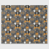 Spooky Fun Halloween Pattern Cadeaupapier (Vlak)