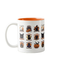 Spooky Fun Halloween-personages Patroon Mok