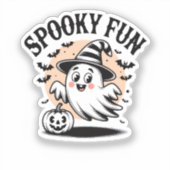 Spooky Fun Halloween T-shirt - Schattigee Cartoon  Sticker (Voorkant)