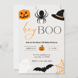 Spooky Fun Halloween Verjaardagsfeest Uitnodigen Kaart