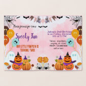 Spooky Fun Pinkghost Halloween sjabloon Uitnodigin (Binnen)