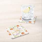 Spooky & Fun Pumpkin - Kleurrijk Halloween Patroon Kartonnen Onderzetters (Insitu)