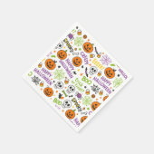 Spooky & Fun Pumpkin - Kleurrijk Halloween Patroon Servet (Hoek)