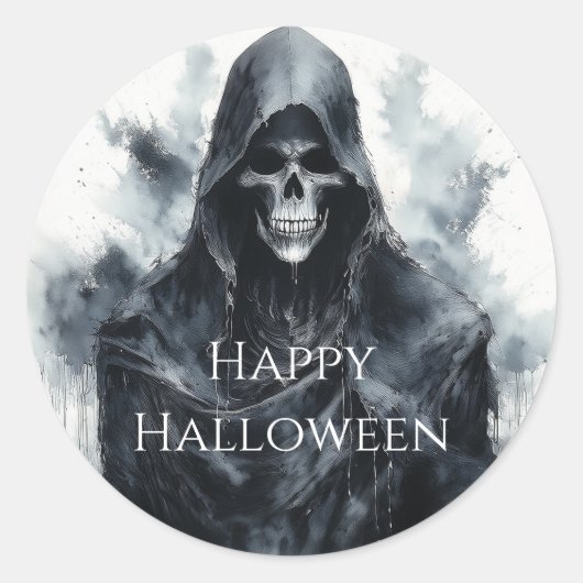 Spooky Fun Spectre Ronde Sticker (Voorkant)