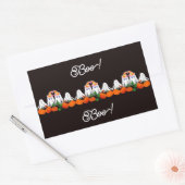 Spooky Funky Ghost Boo Halloween Pumpkin Patch Cof Rechthoekige Sticker (Envelop)