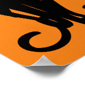 Spooky Funky Halloween Party Cauldron Witch Pet Poster (Hoek)