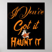 Spooky Funky Quote Halloween Ghost Party Poster (Voorkant)