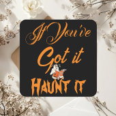 Spooky Funky Quote Halloween Ghost Party Scary Vierkante Sticker